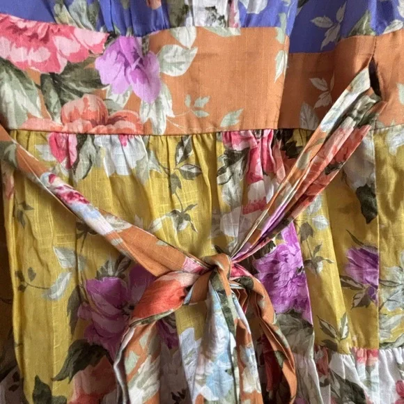 Zimmermann Spliced Floral Wrap Dress - Picture 6 of 9